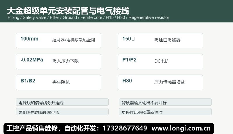 大金（jīn）超級單元安裝配管和電氣接線檢查（chá）